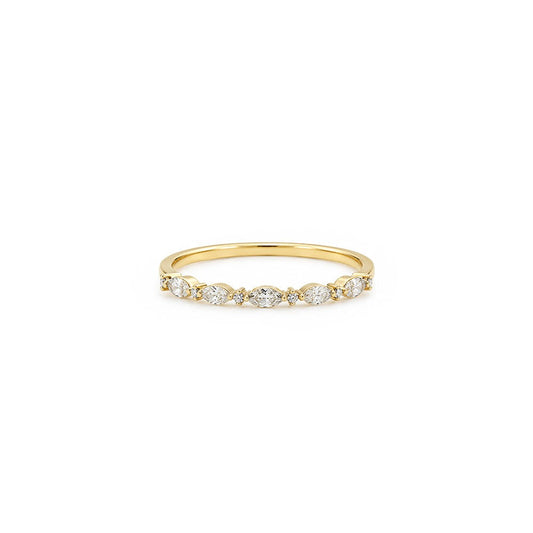 Dainty Marquise & Round Diamond Ring