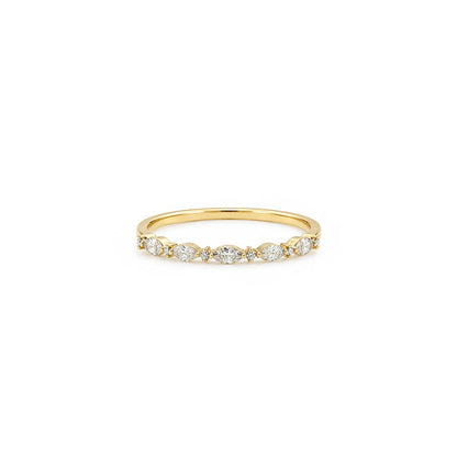 Dainty Marquise & Round Diamond Ring