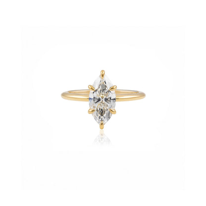 1.5ct Marquise Solitaire Engagement Ring in 18ct Yellow Gold