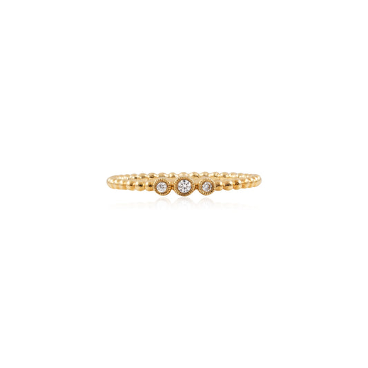 Fine Beaded Diamond Ring