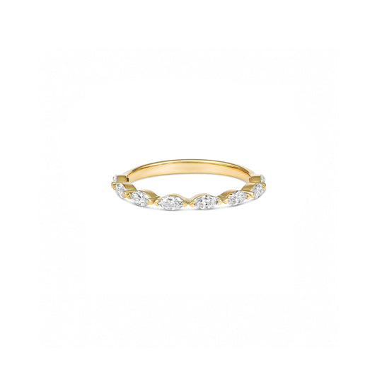 9ct Yellow Gold East-West Marquise Diamond Ring
