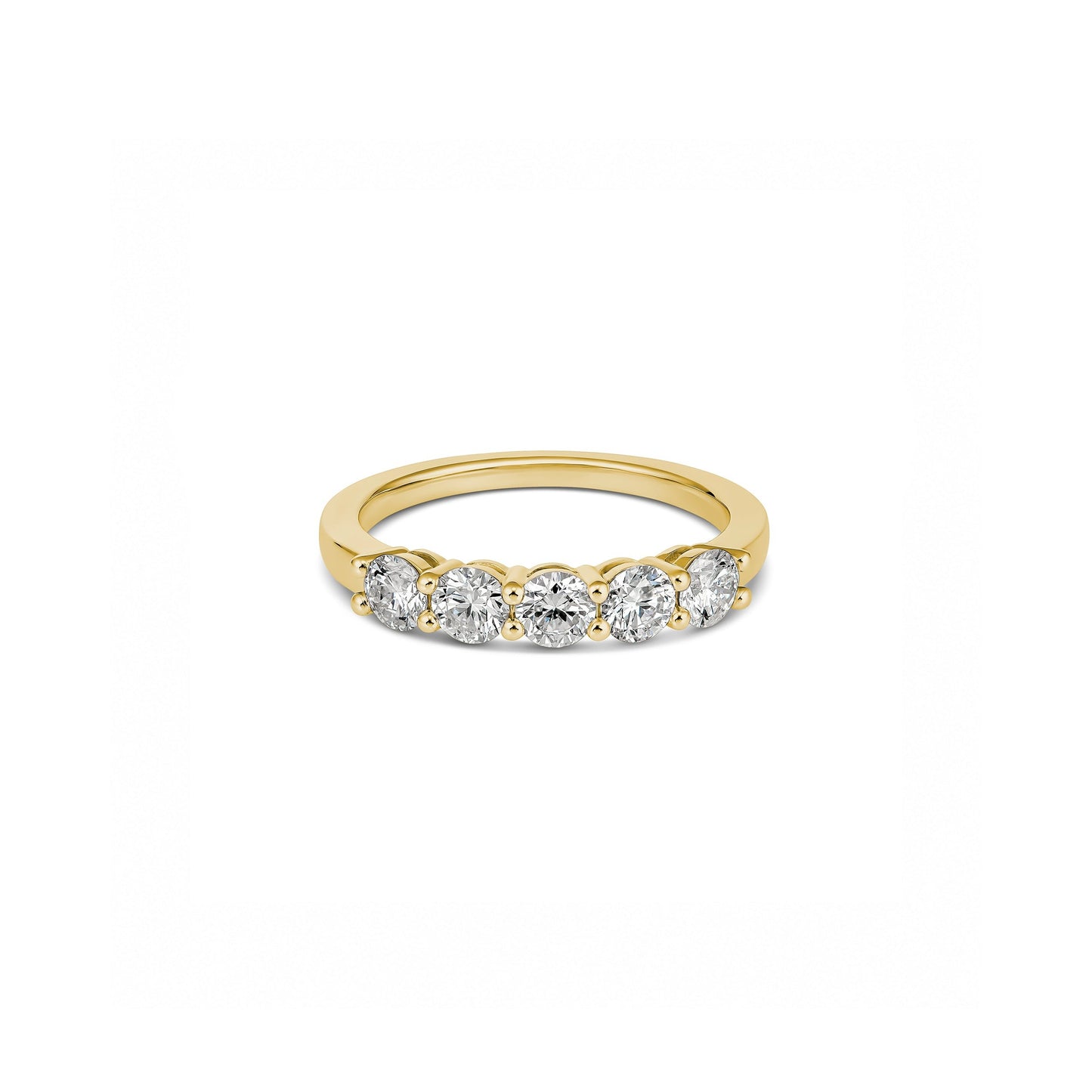 18ct Yellow Gold Round 5 Stone Diamond Ring