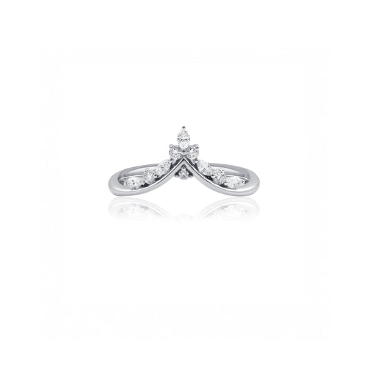 V-Shaped Contoured Wedding Ring