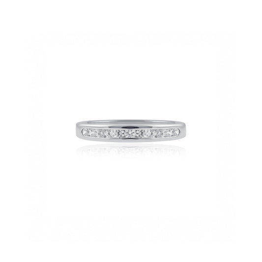 Platinum Channel Set Diamond Wedding Ring