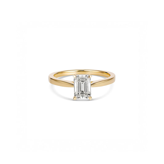 1.5ct Emerald Solitaire Engagement Ring