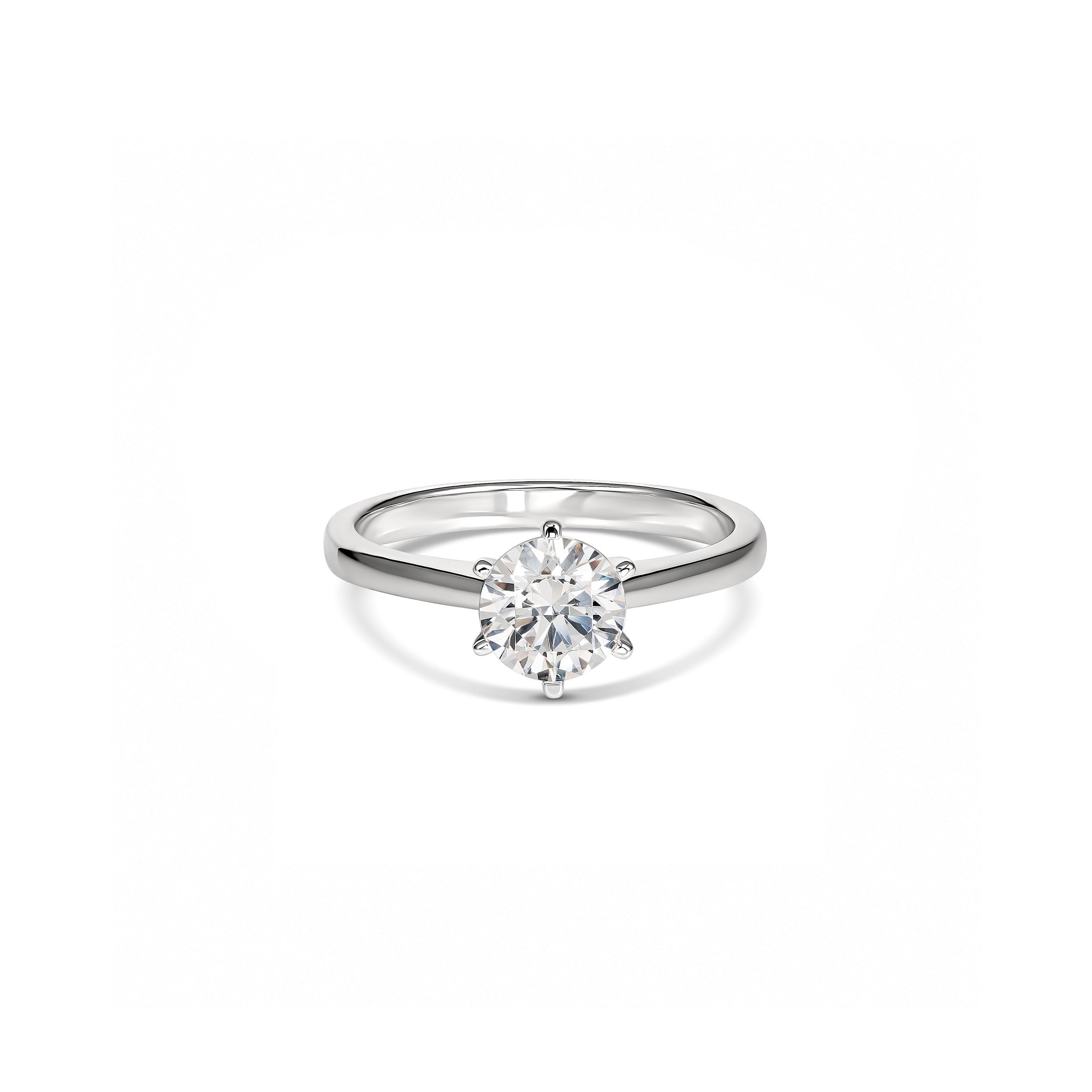 1.5ct Round Solitaire Diamond Ring in 18ct White Gold