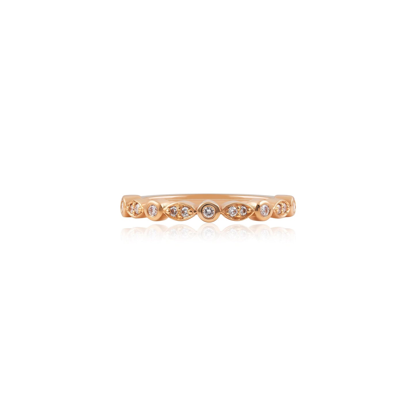 Rose Gold Art Deco Wedding Ring