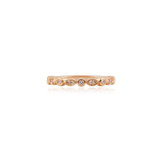 Rose Gold Art Deco Wedding Ring