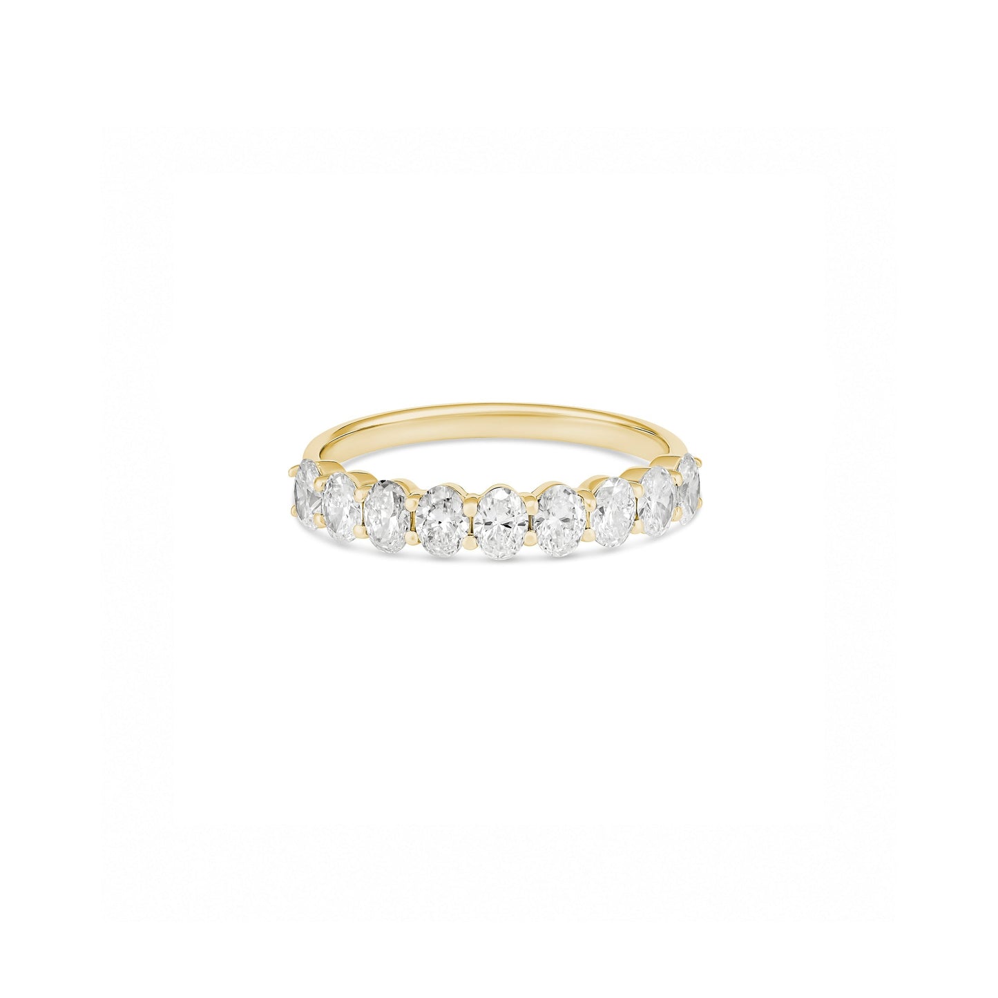 18ct Yellow Gold Oval Lab Grown Diamond Eternity Ring