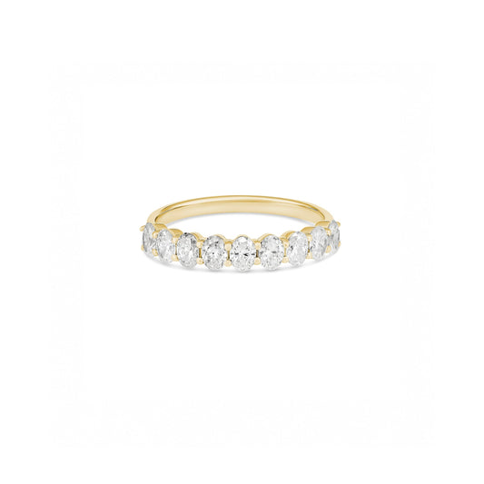 18ct Yellow Gold Oval Lab Grown Diamond Eternity Ring