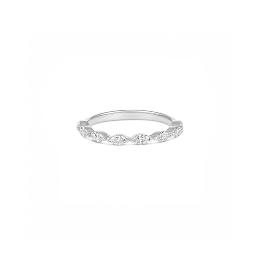 9ct White Gold East-West Marquise Diamond Ring