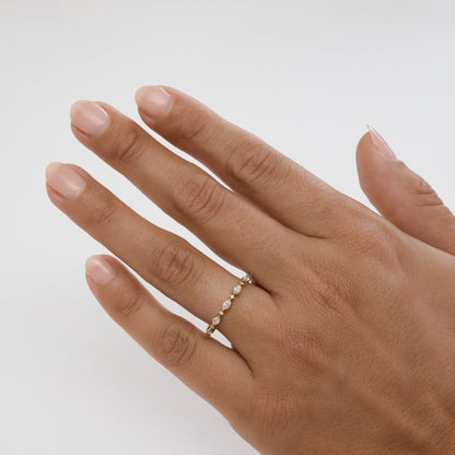Dainty Marquise & Round Diamond Ring