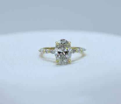 2ct Oval Lg Hidden Halo Engagement ring