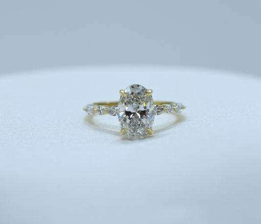 2ct Oval Lg Hidden Halo Engagement ring