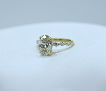 2ct Oval Lg Hidden Halo Engagement ring