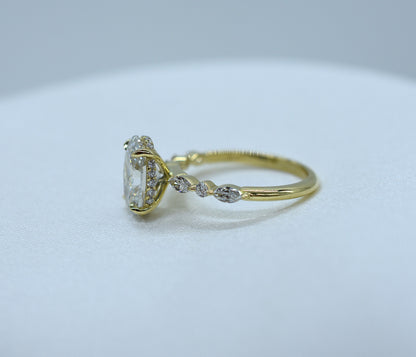 2ct Oval Lg Hidden Halo Engagement ring