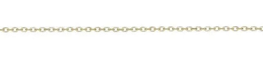 9ct YG Dia Cut Cable Chain