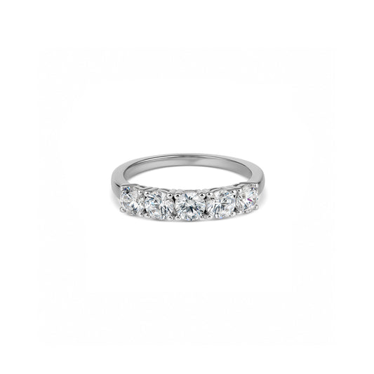 Elegant 5-Stone Diamond Wedding Ring