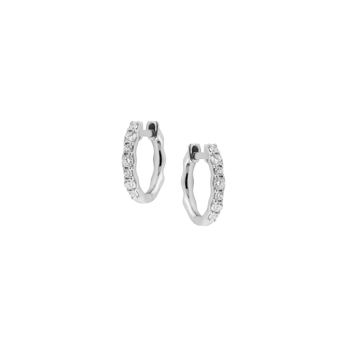 Graduated Diamond Huggie Earrings