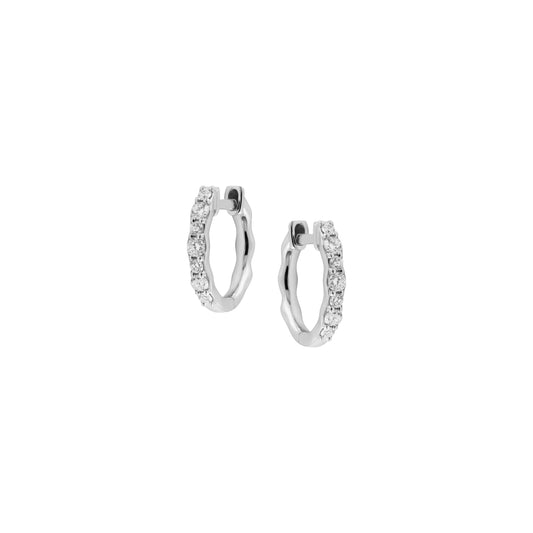 Graduated Diamond Huggie Earrings