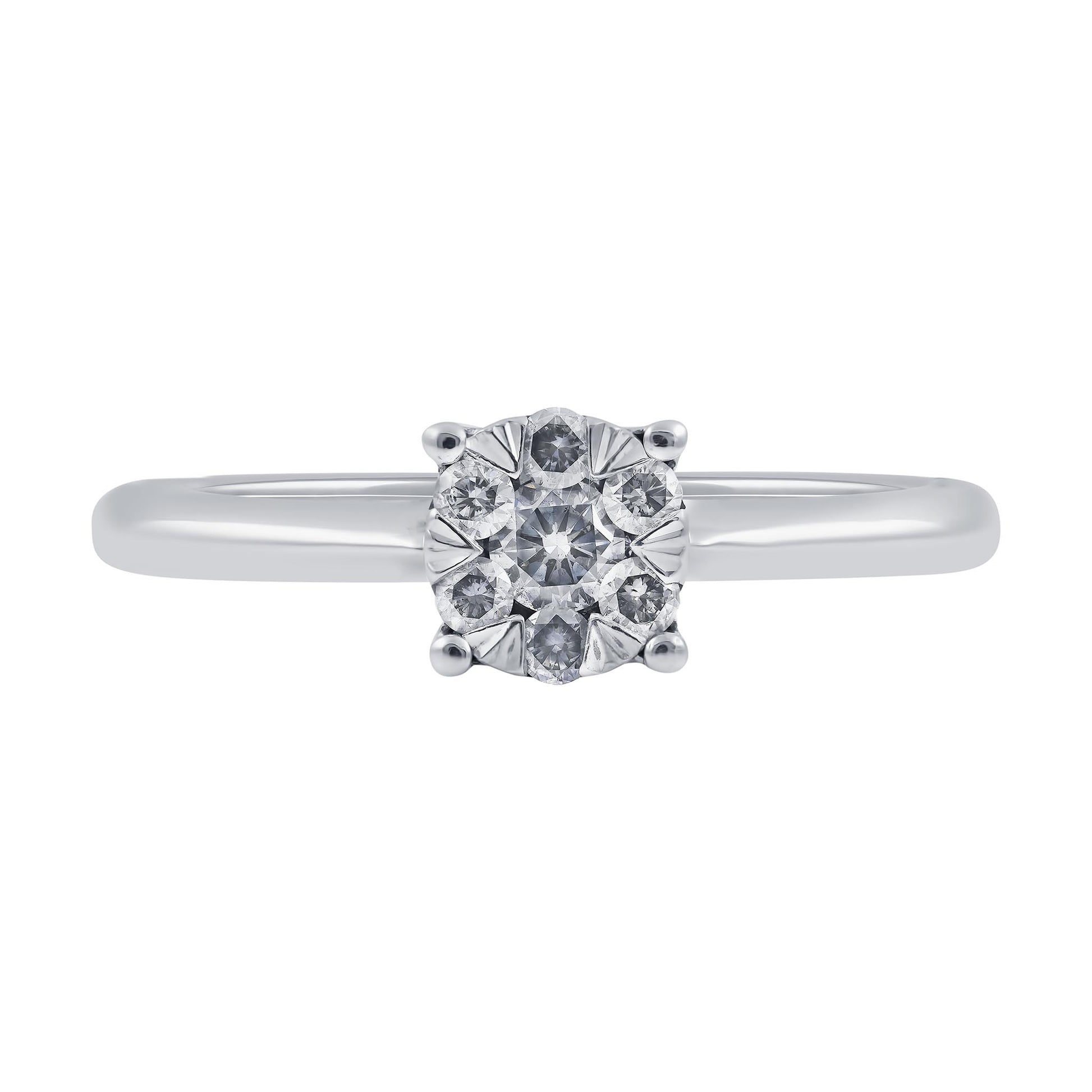 Illusion Diamond set Solitaire Ring – DM Jewellers1