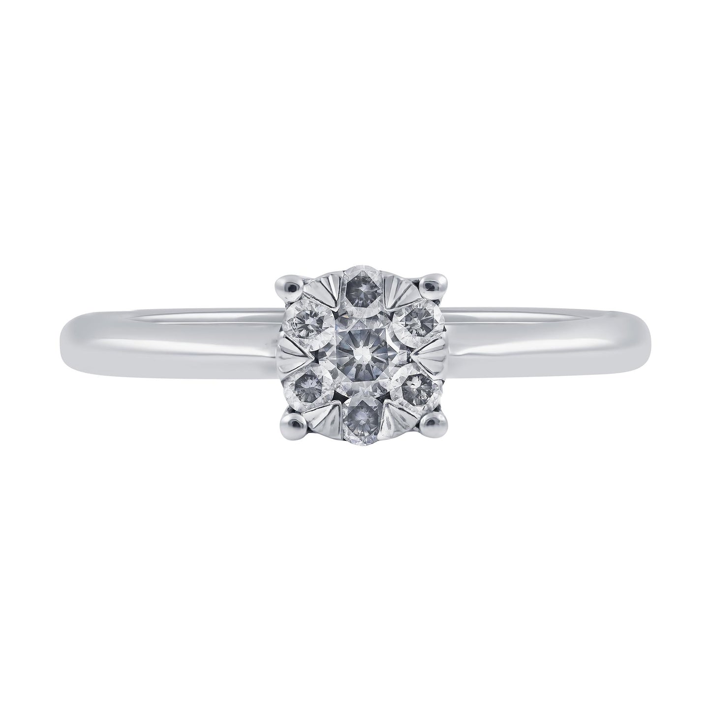 Illusion Diamond set Solitaire Ring