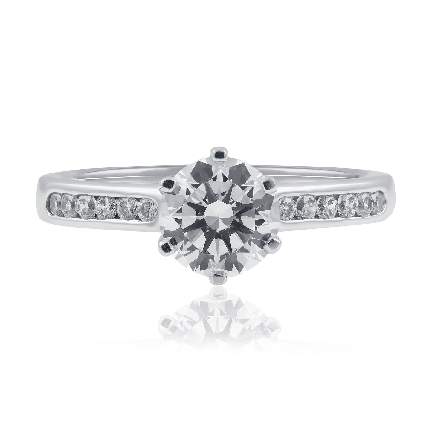 Round Brilliant-Cut Diamond Engagement Ring