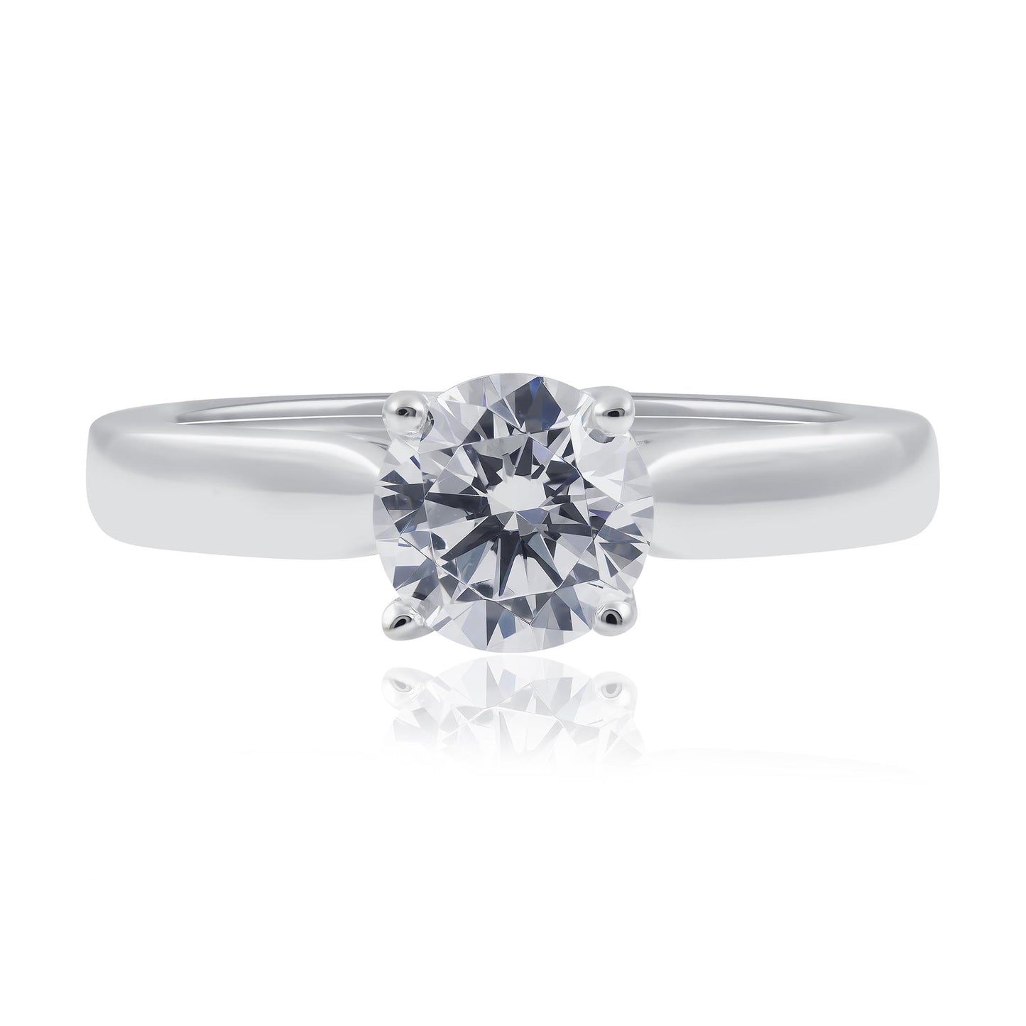 Round Brilliant-Cut Solitaire Engagement Ring