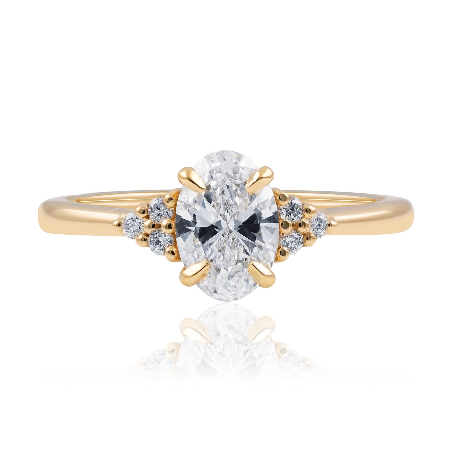 Oval Diamond Illusion Trilogy Ring