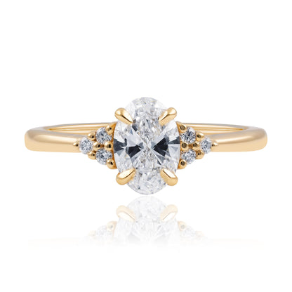 Oval Diamond Illusion Trilogy Ring