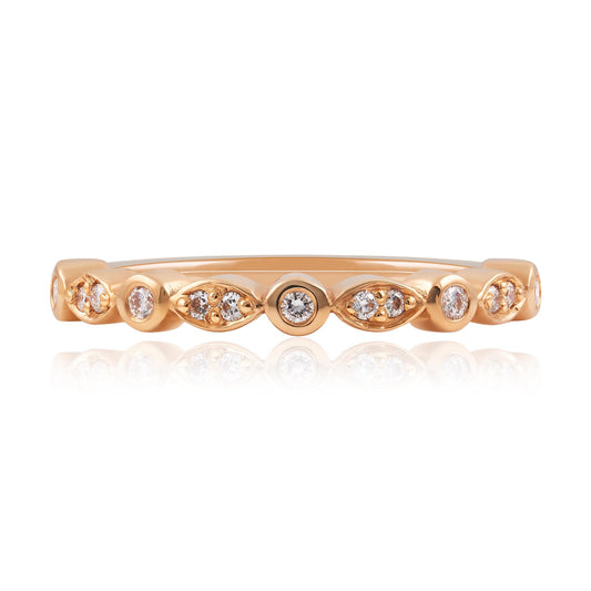 Rose Gold Art Deco Wedding Ring