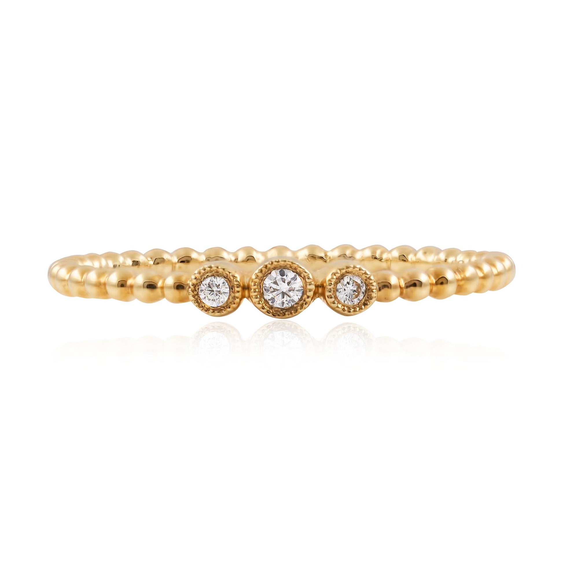 Fine beaded diamond Ring – DM Jewellers - Main Image
