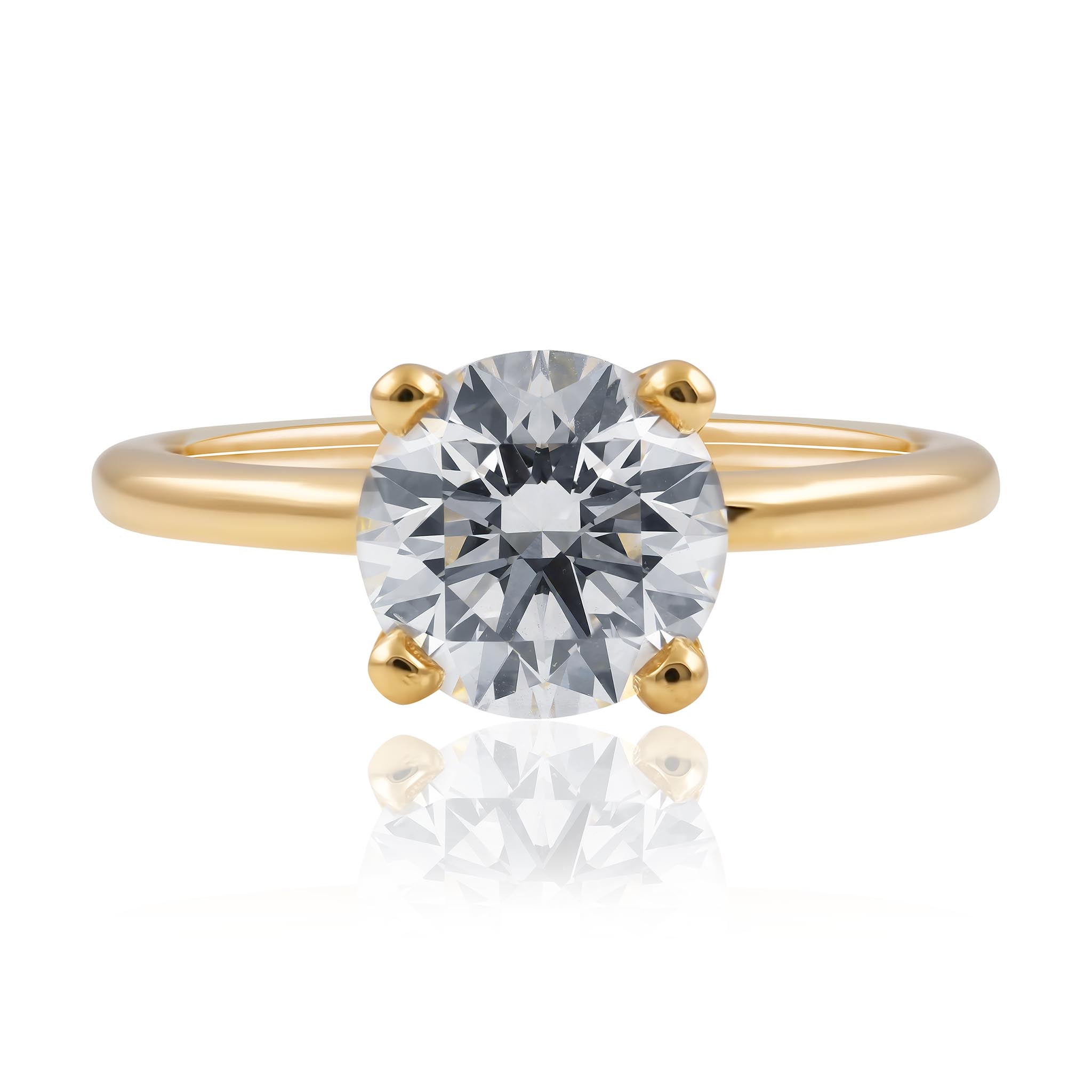 18ct Yellow Gold Engagement Ring with 1.58ct G/VS2 Diamond