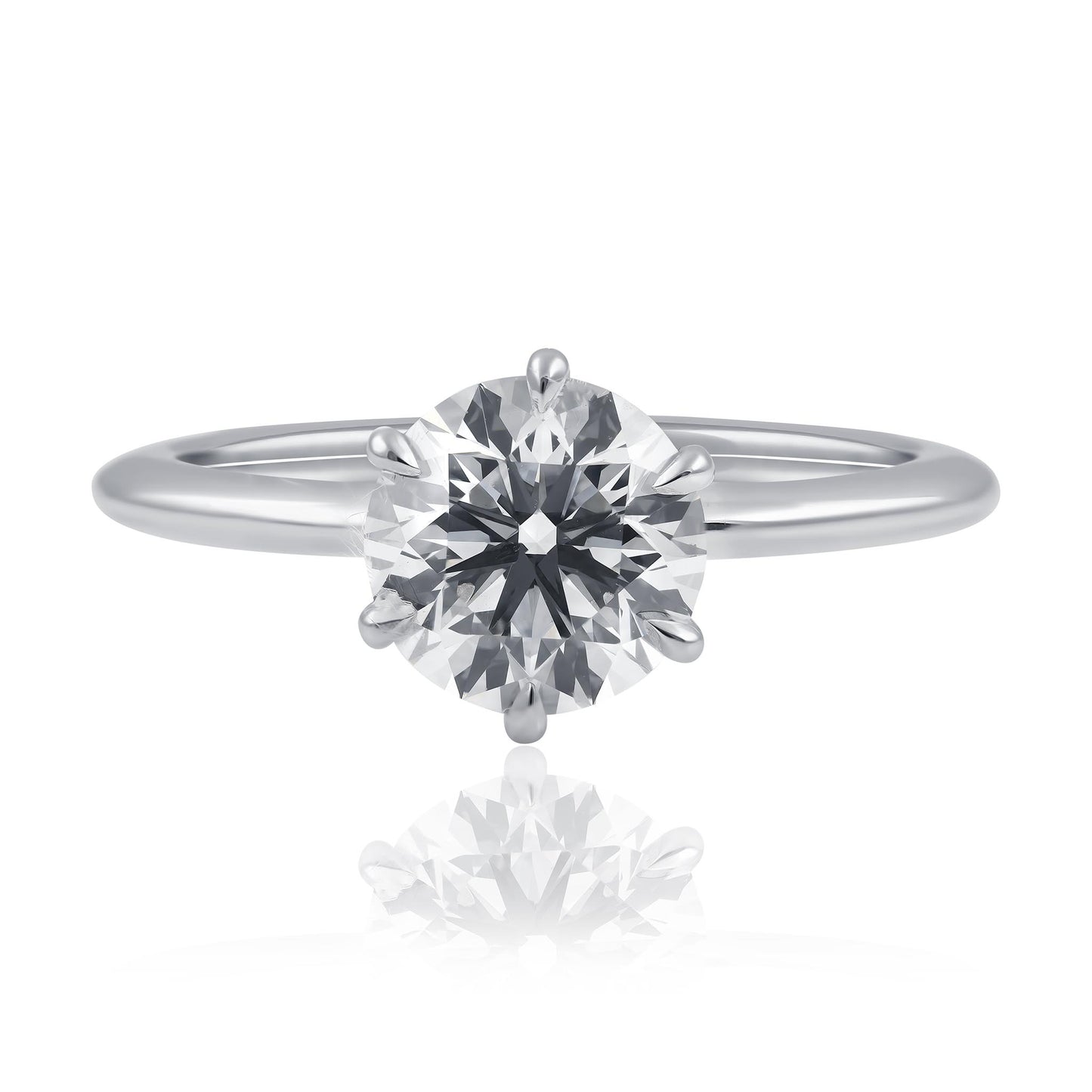 Diamond Fine Engagement Ring in Platinum