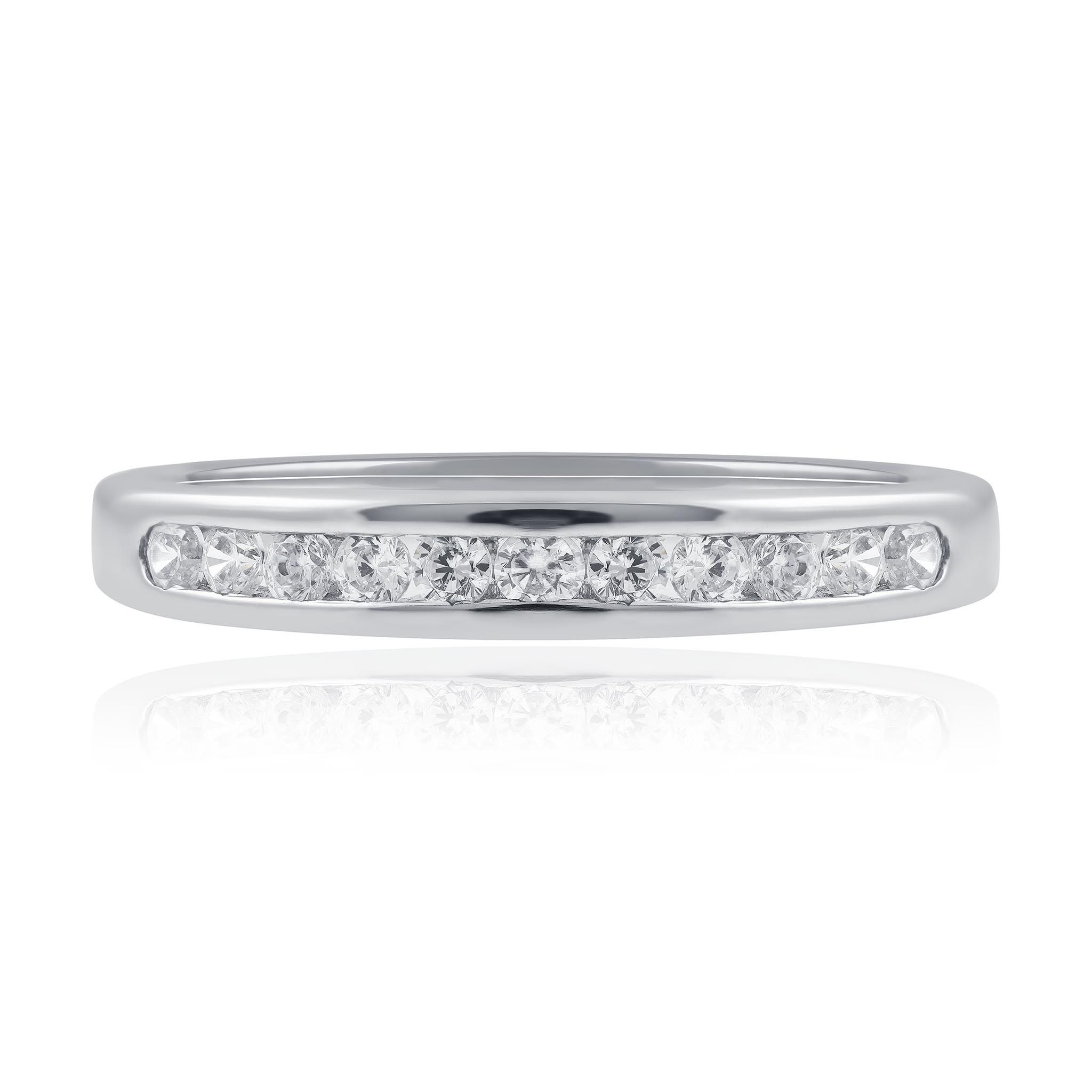 Platinum Lab Grown Diamond Channel Set Wedding Ring