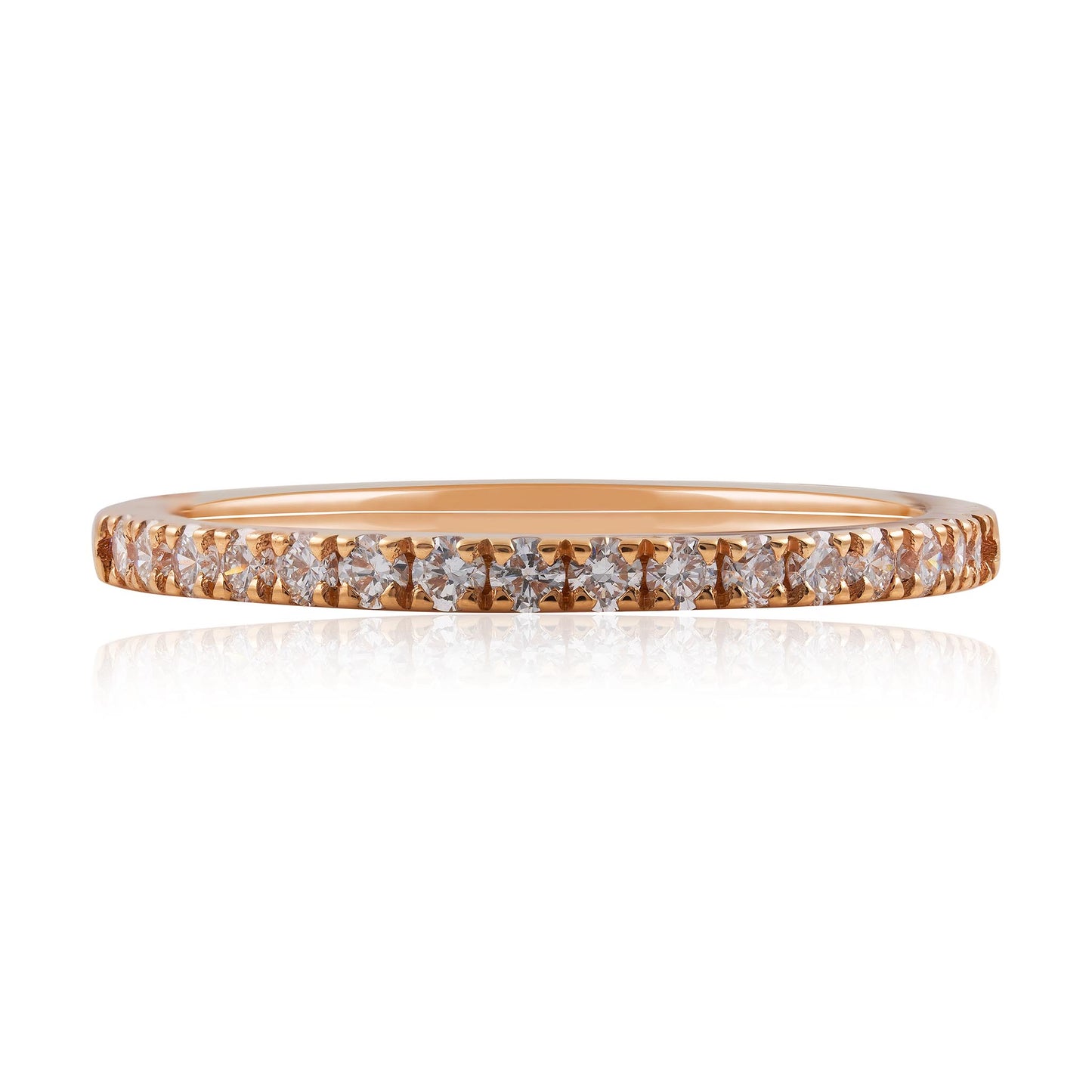 Rose Gold Wedding Ring with Lab-Grown Diamonds