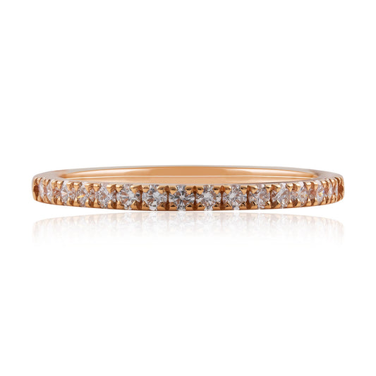 Rose Gold Wedding Ring with Lab-Grown Diamonds