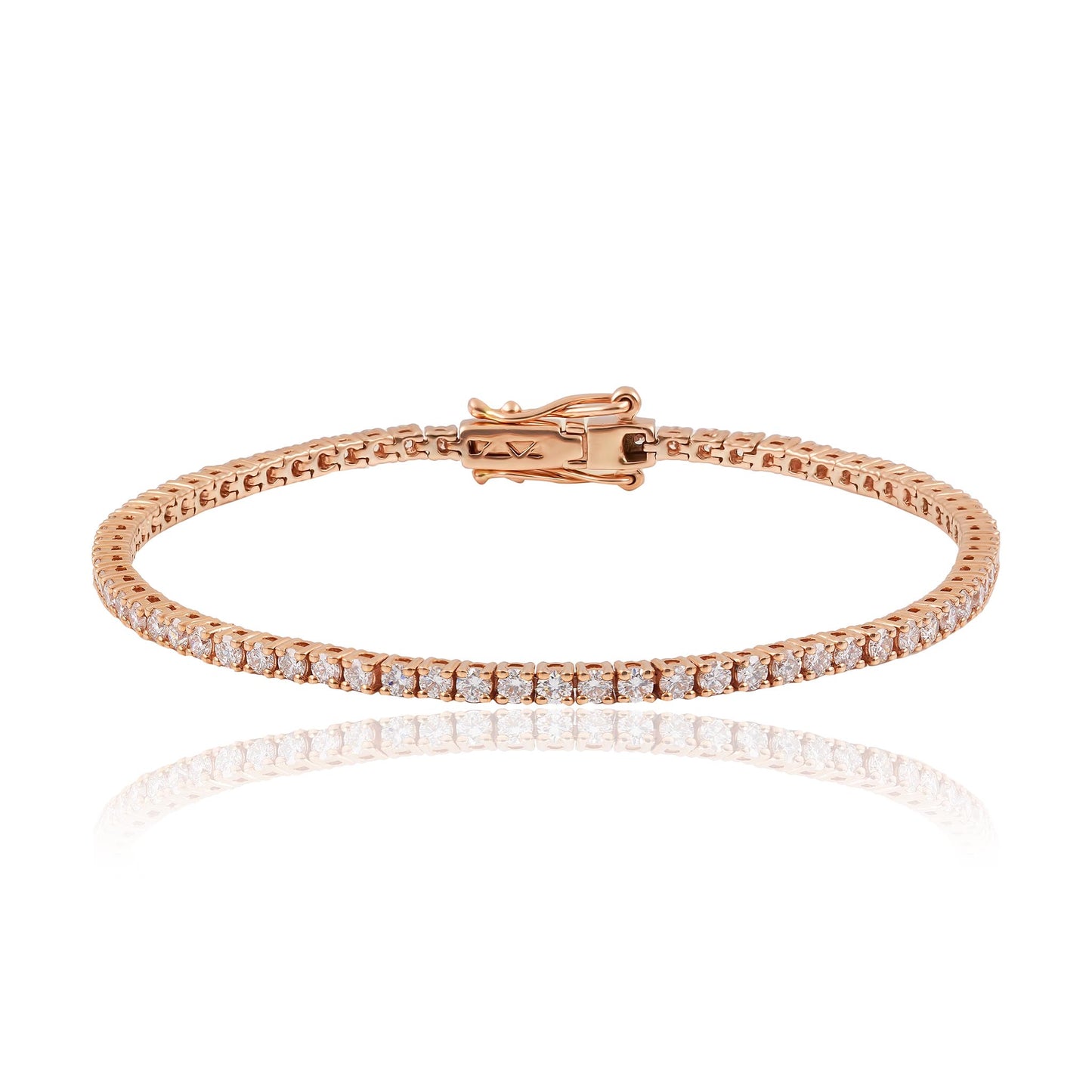 Rose Gold Diamond Tennis Bracelet