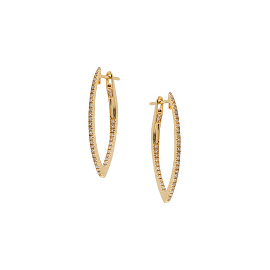 Inside-Out Diamond Hoop Earrings