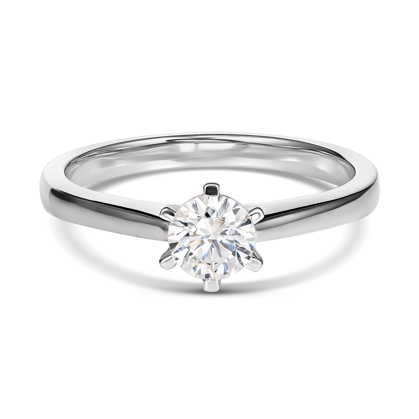 Exquisite 18CT White Gold 0.50CT Diamond Solitaire Ring