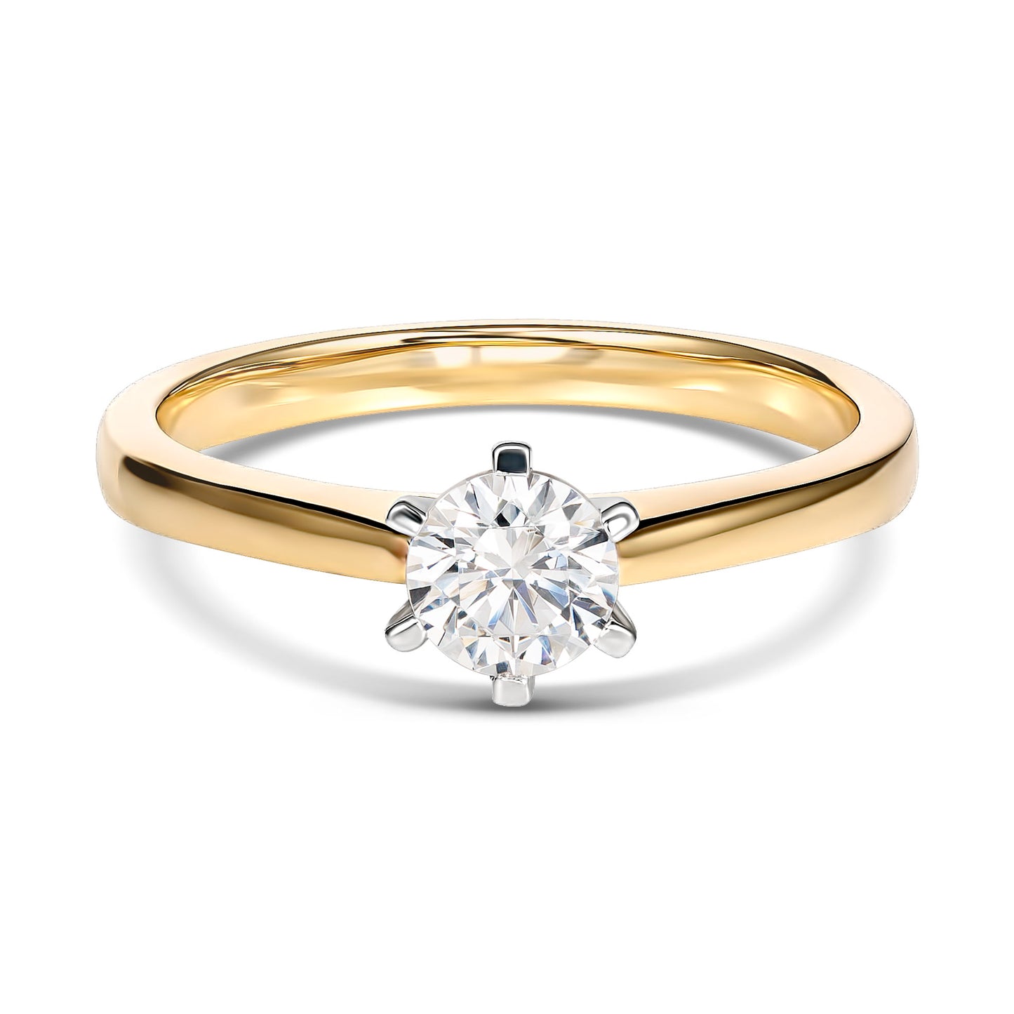 Exquisite 18CT Yellow Gold 0.50CT Diamond Solitaire Ring