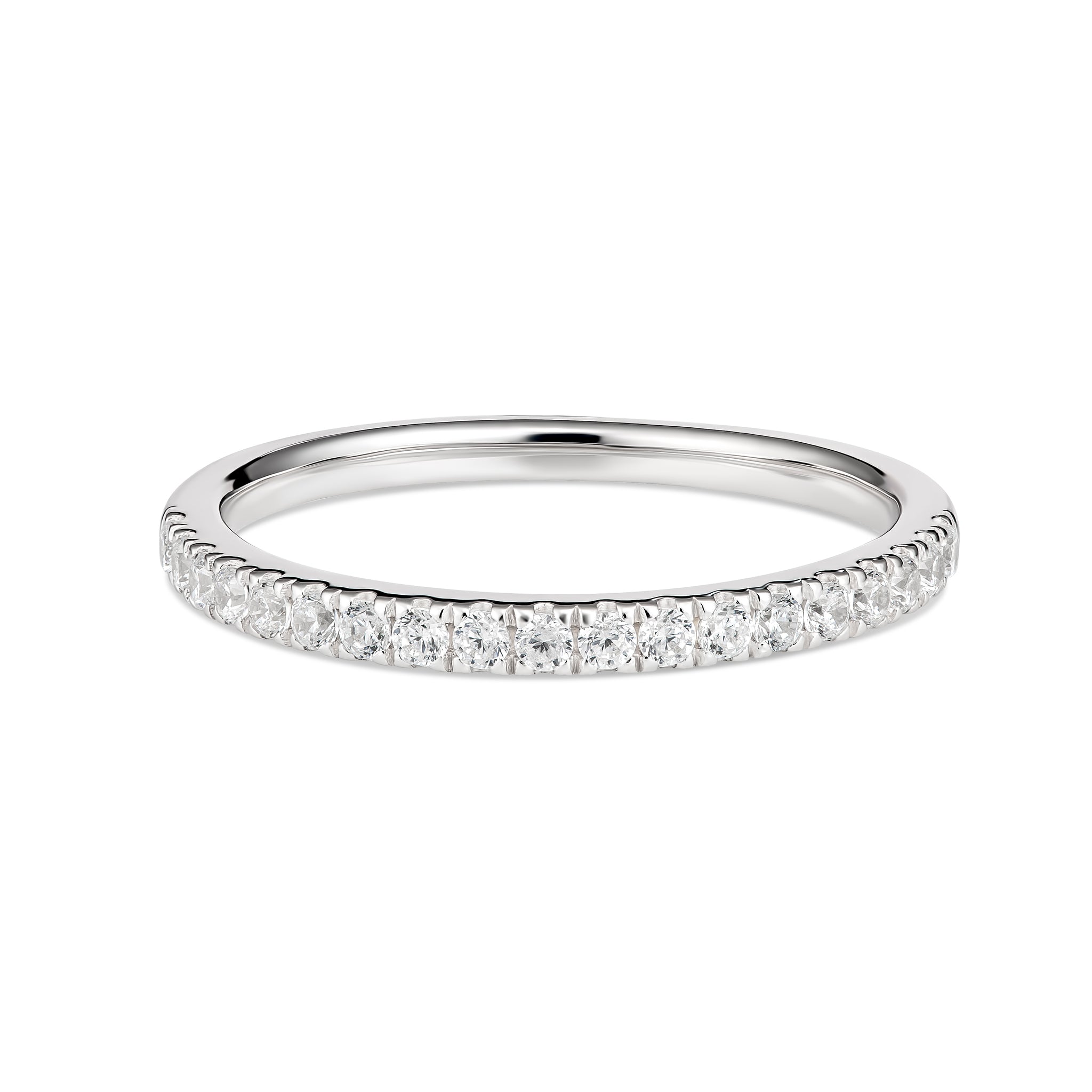 18ct White Gold 0.25ct Lab Grown Diamond band
