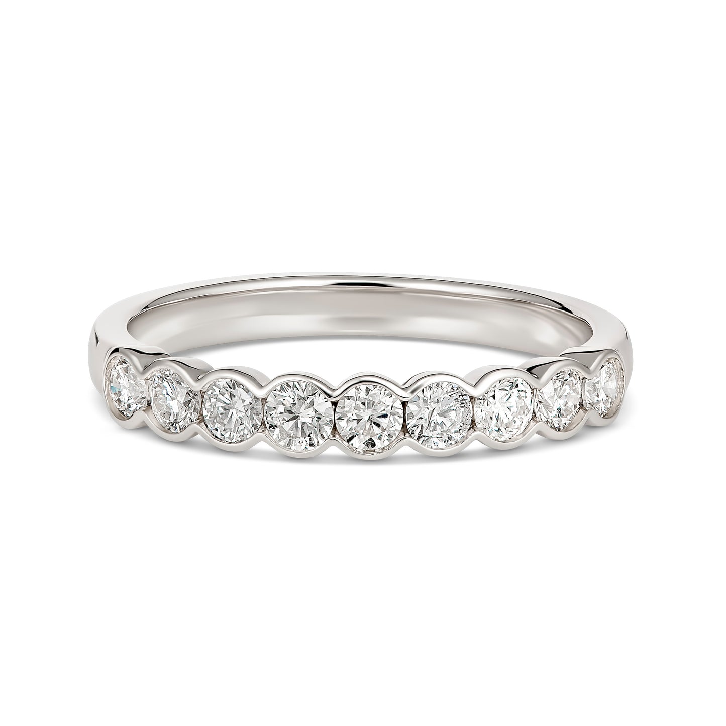 18ct White gold Bezel set Diamond Ring
