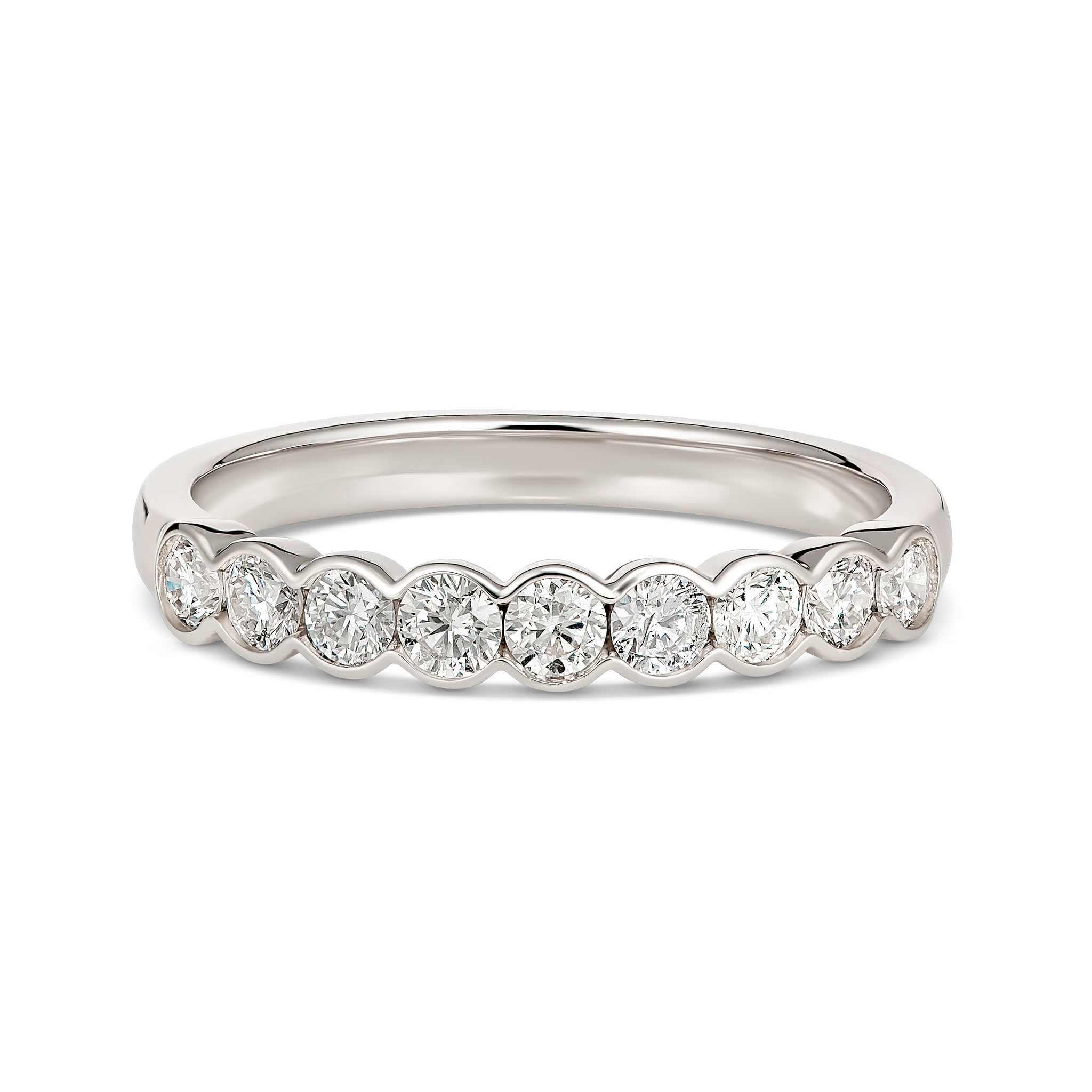 18ct White gold Bezel set Diamond Ring