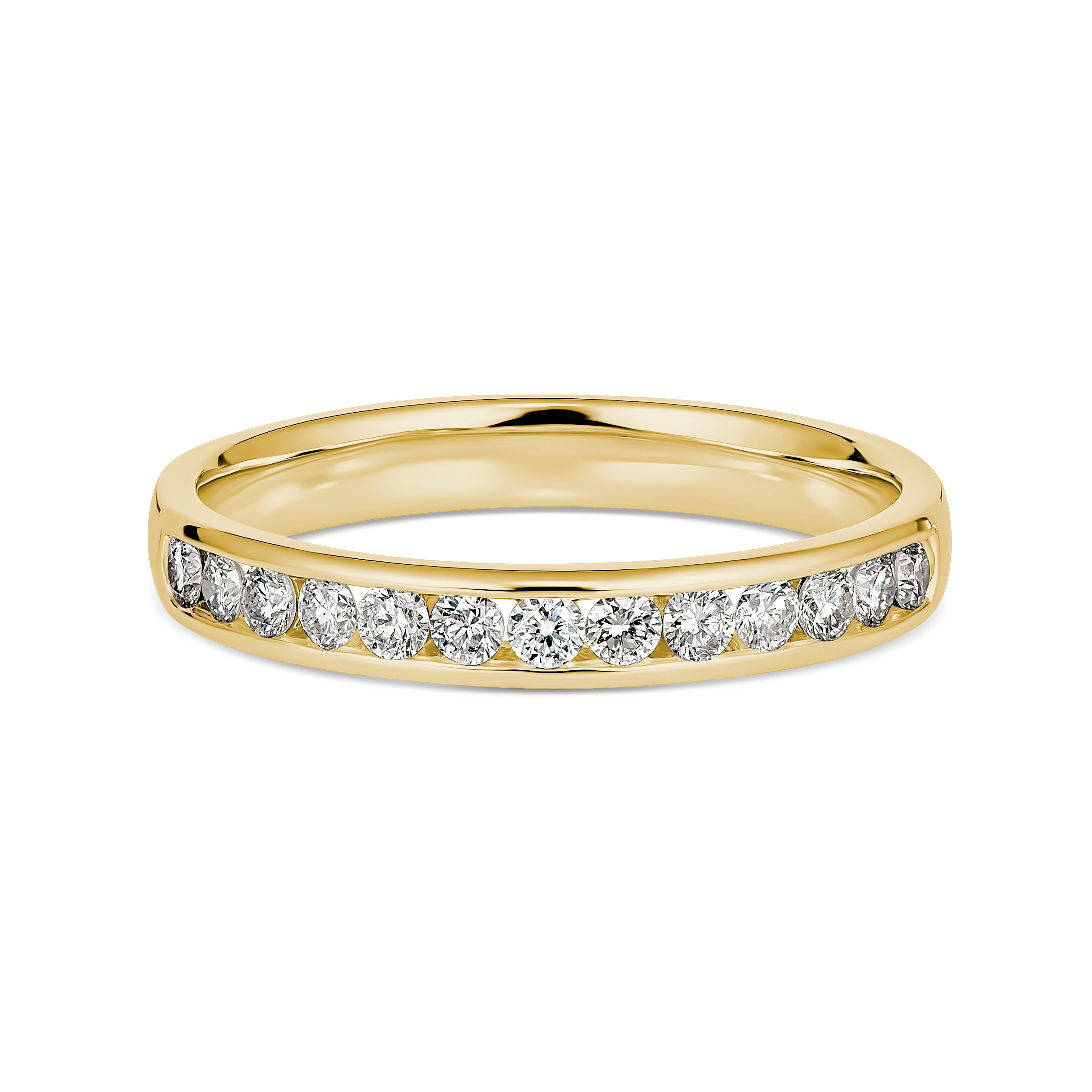18CT Yellow Gold Channel Set Diamond Ring
