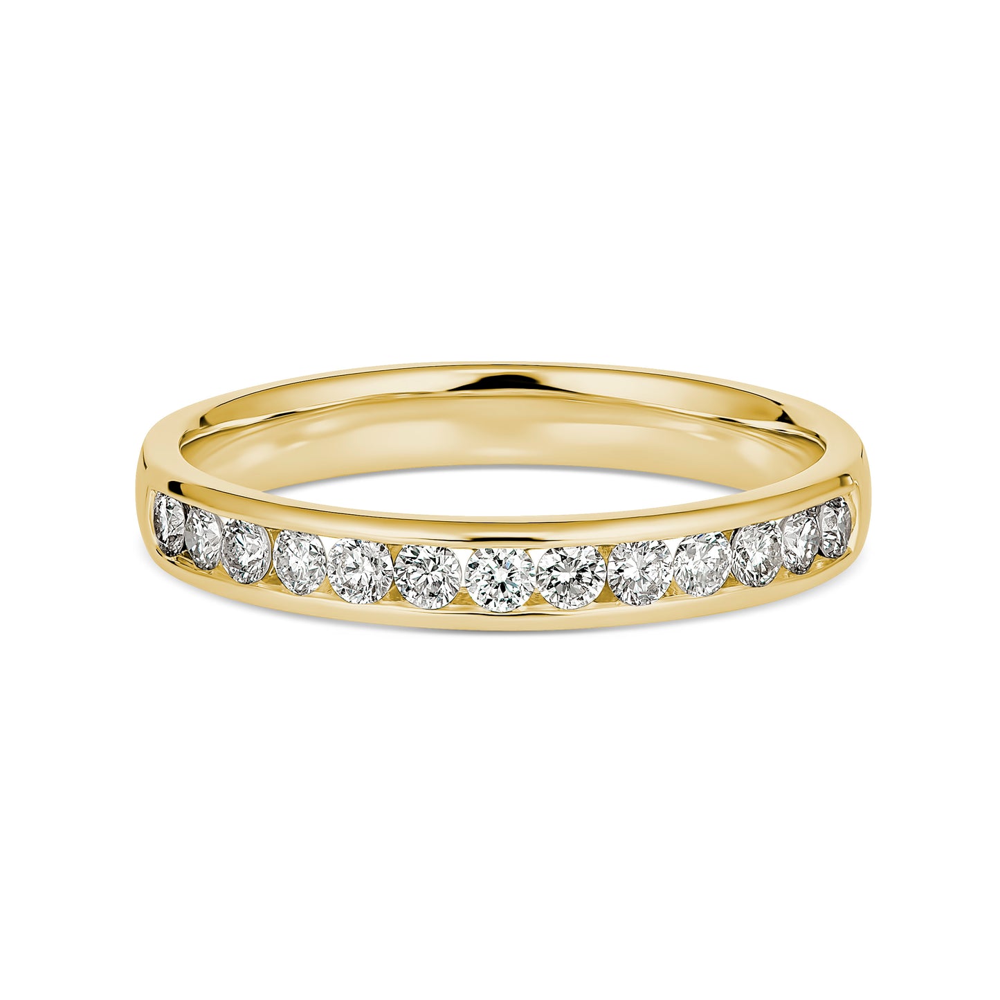 18CT Yellow Gold Channel Set Diamond Ring