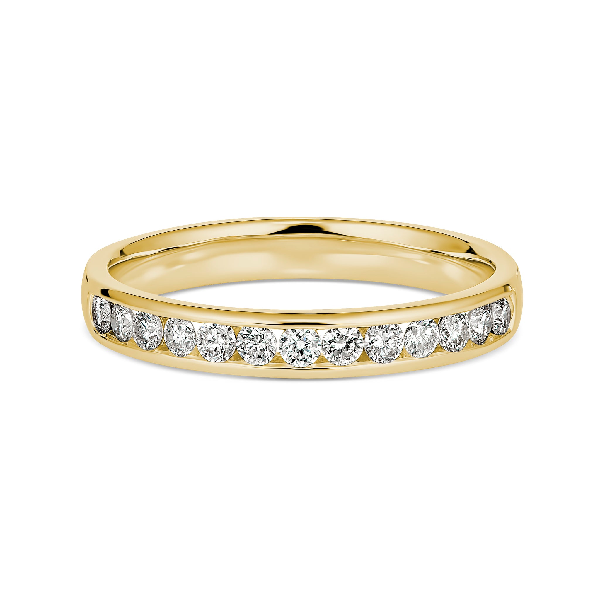 18CT Yellow Gold Channel Set Diamond Ring