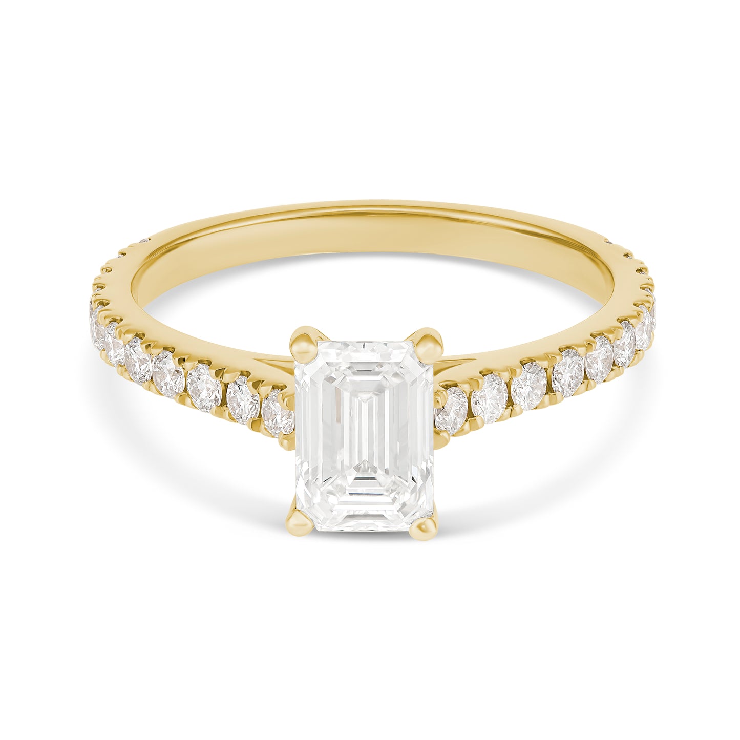 Classic Beauty 18CT Yellow Gold Emerald Cut Engagement Ring