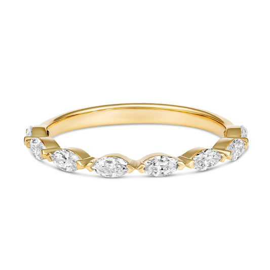 Luxurious 9ct Yellow Gold Marquise Diamond Ring