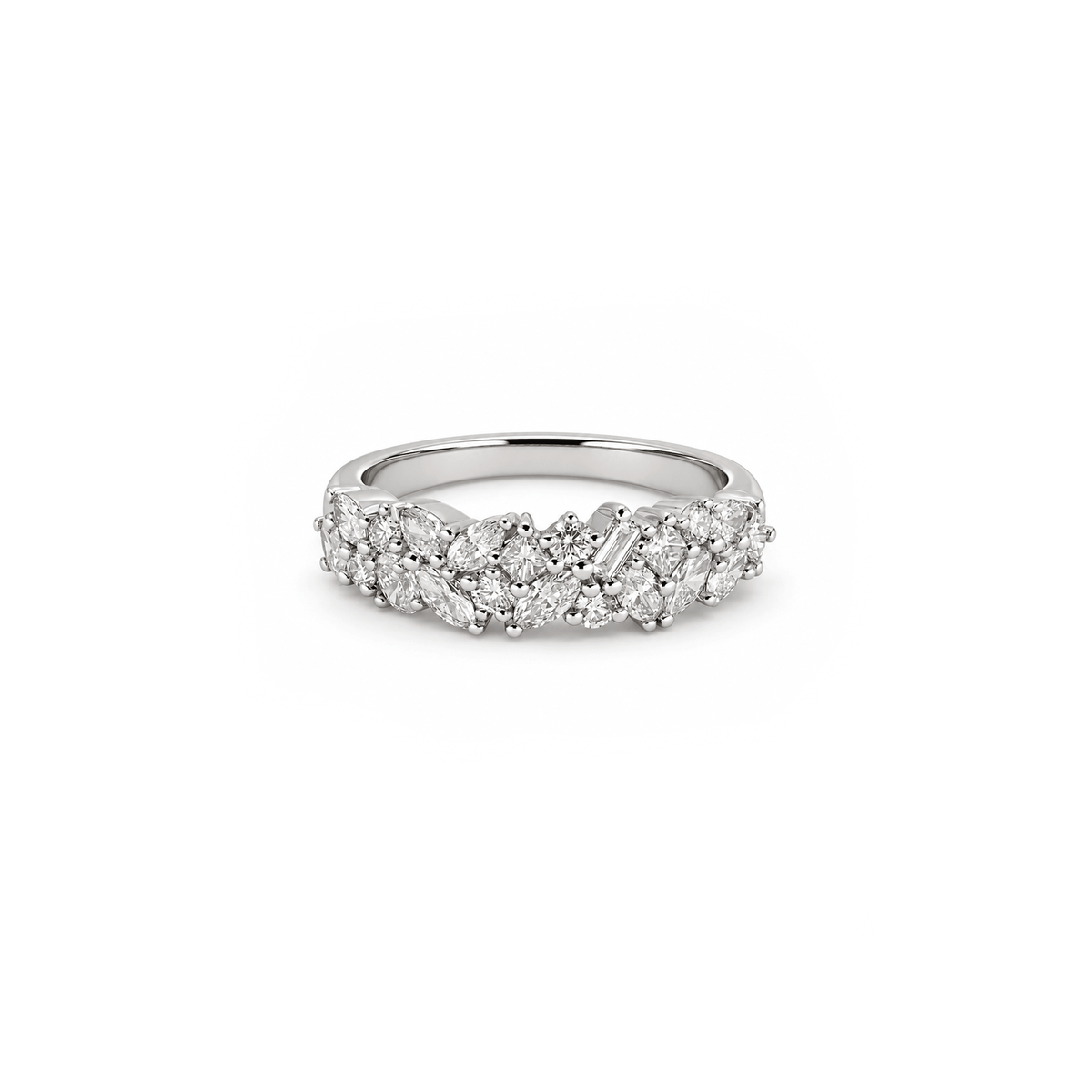 1cttw  21 Fancy Cut Natural Diamond Statement Band